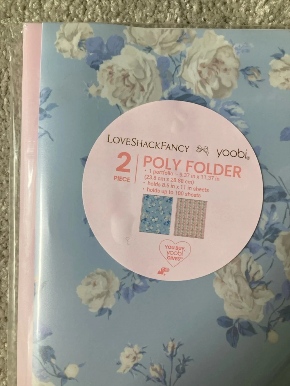 IN-HAND | Set of 4 LoveShackFancy x Target Yoobi Poly Prong Folders